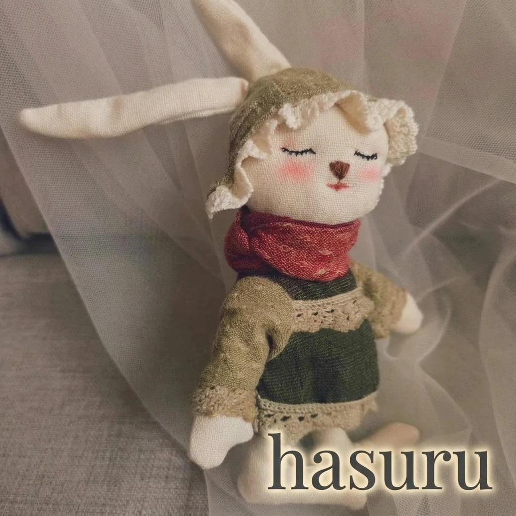 Handmade Linen Rabbit Plush Doll Charm | Original Artisan Design