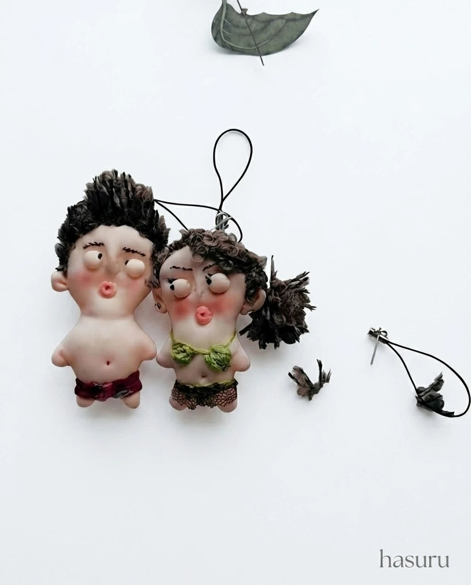 Artisan Handcrafted Humanoid Doll Fabric Charm | Original Design