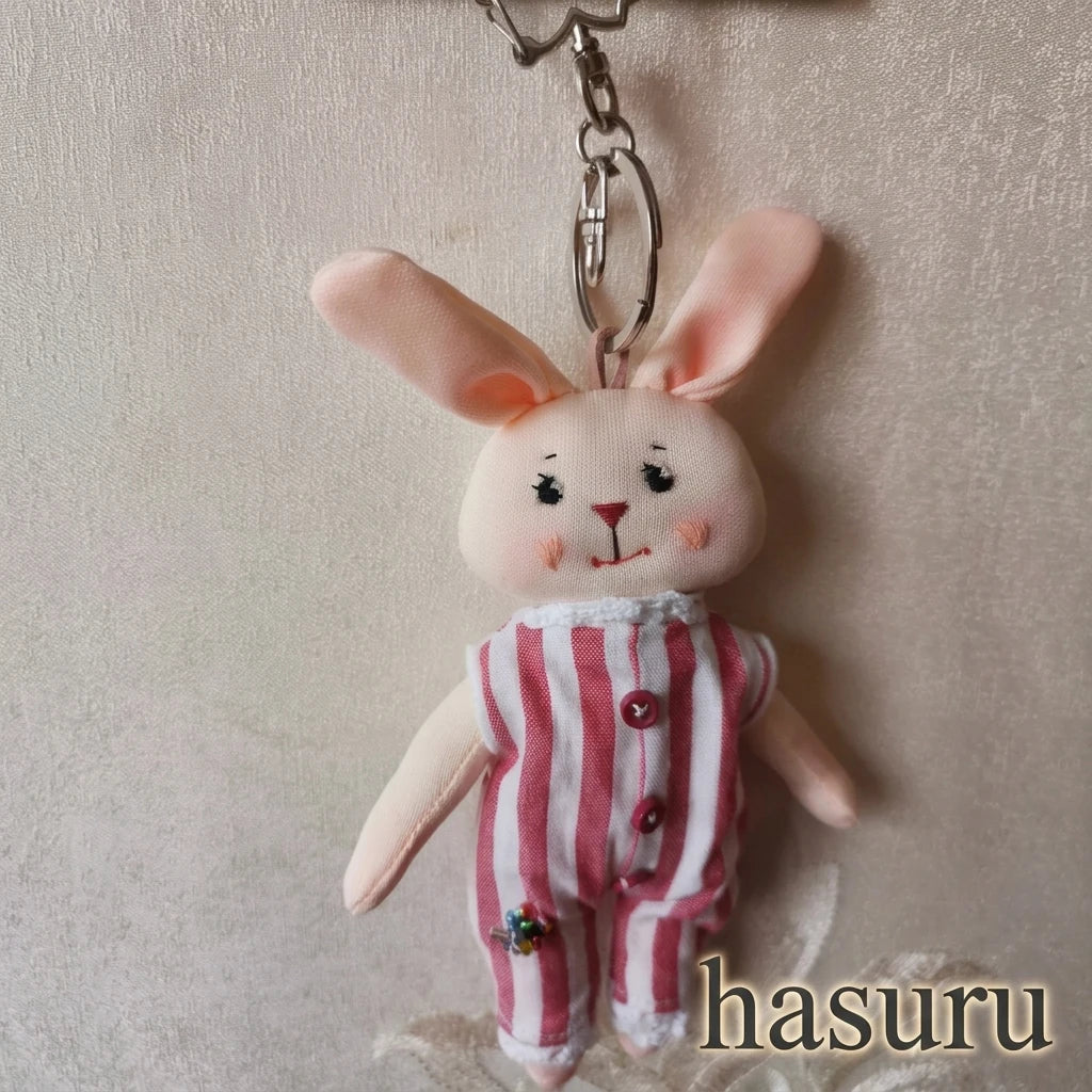 Handcrafted Rabbit Plush Doll Keychain & Bag Charm | Original Design