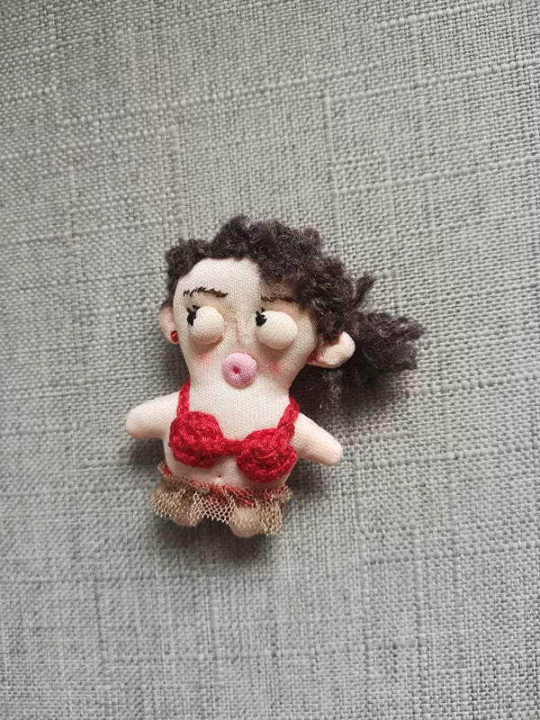 Artisan Handcrafted Humanoid Doll Fabric Charm | Original Design