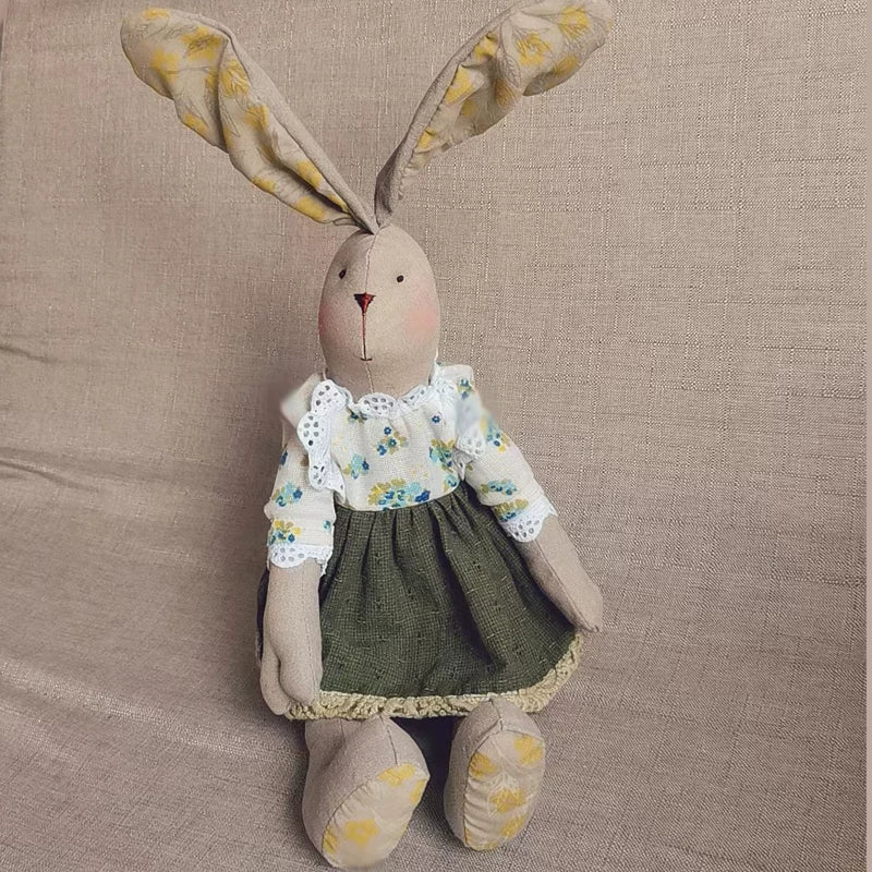 Artisan Plant-Dyed Linen Rabbit Doll (52cm) | Original Handmade