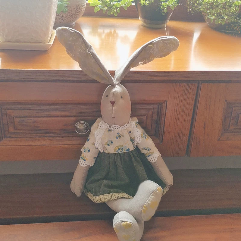 Artisan Plant-Dyed Linen Rabbit Doll (52cm) | Original Handmade