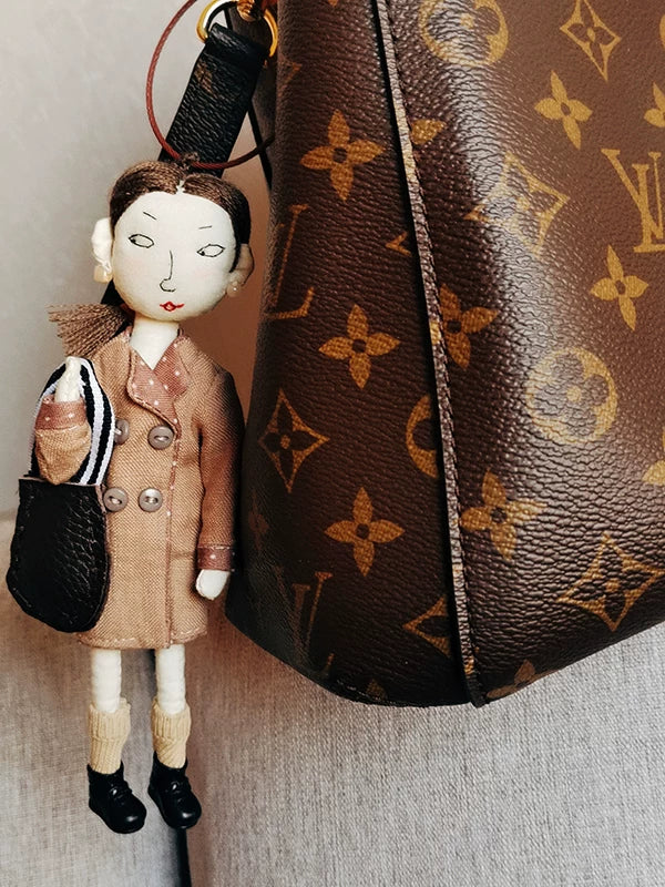 Handmade Street Snap Expression Fabric Bag Charm | Original Artisan