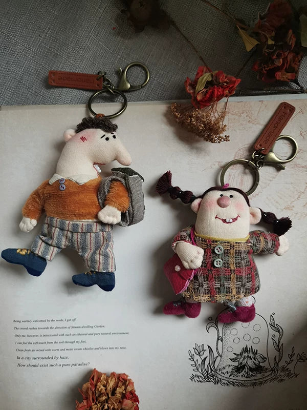 Handmade Office Worker Expression Series Bag Charm & Key Holder