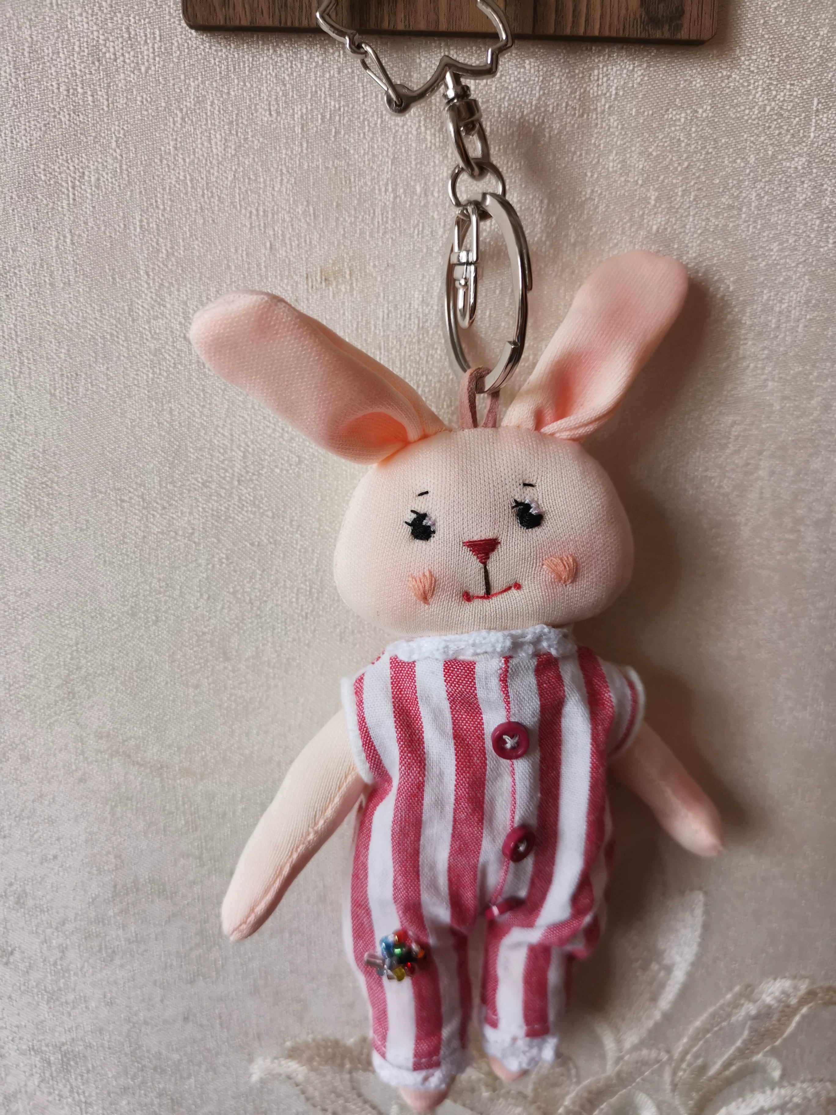 Handcrafted Rabbit Plush Doll Keychain & Bag Charm | Original Design