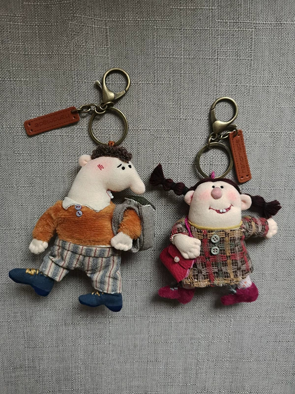 Handmade Office Worker Expression Series Bag Charm & Key Holder