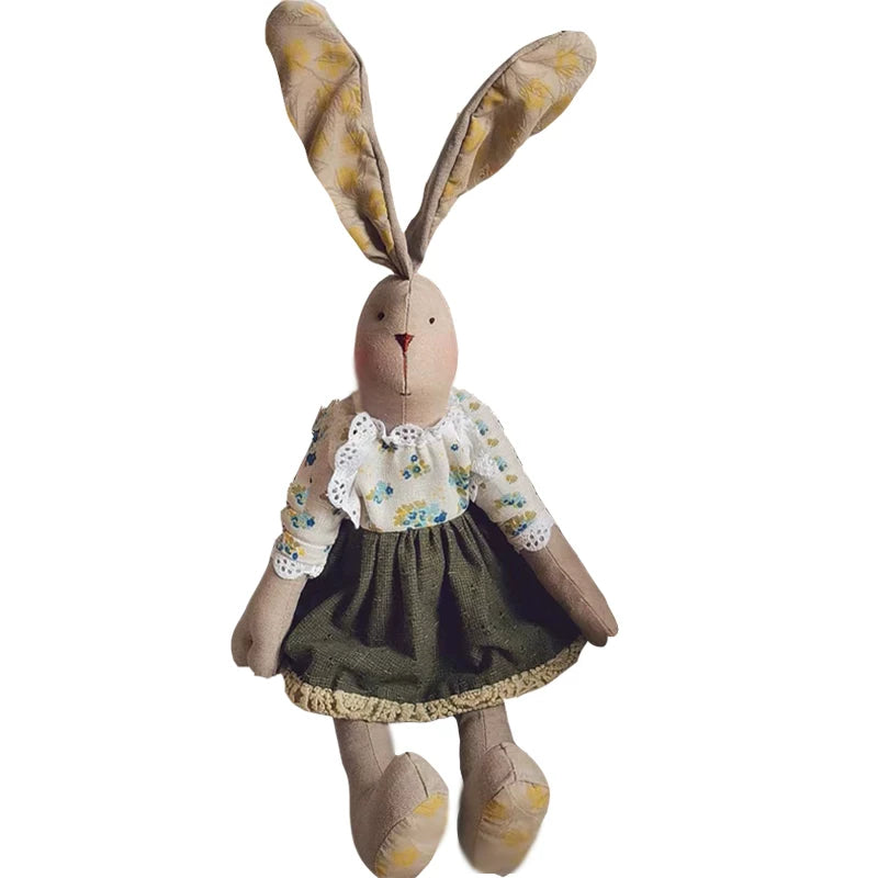 Artisan Plant-Dyed Linen Rabbit Doll (52cm) | Original Handmade