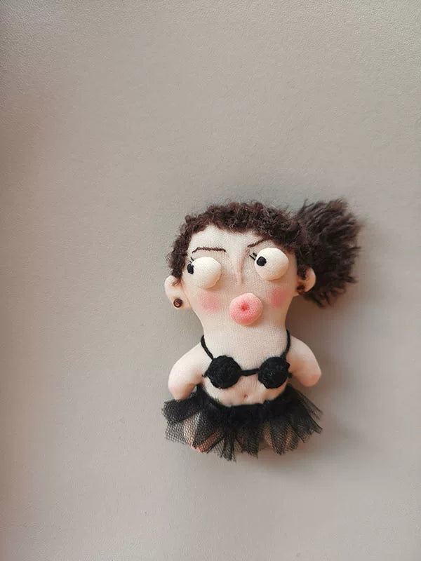 Artisan Handcrafted Humanoid Doll Fabric Charm | Original Design