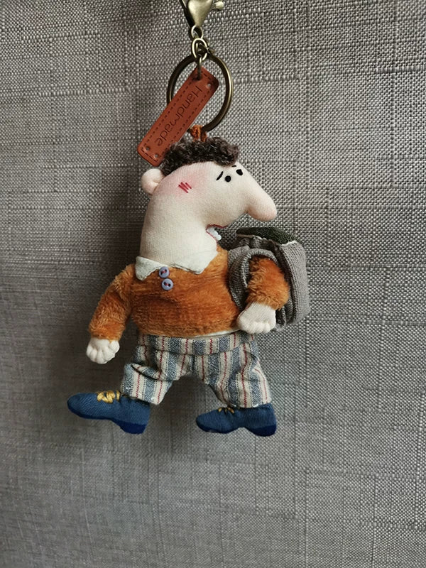 Handmade Office Worker Expression Series Bag Charm & Key Holder