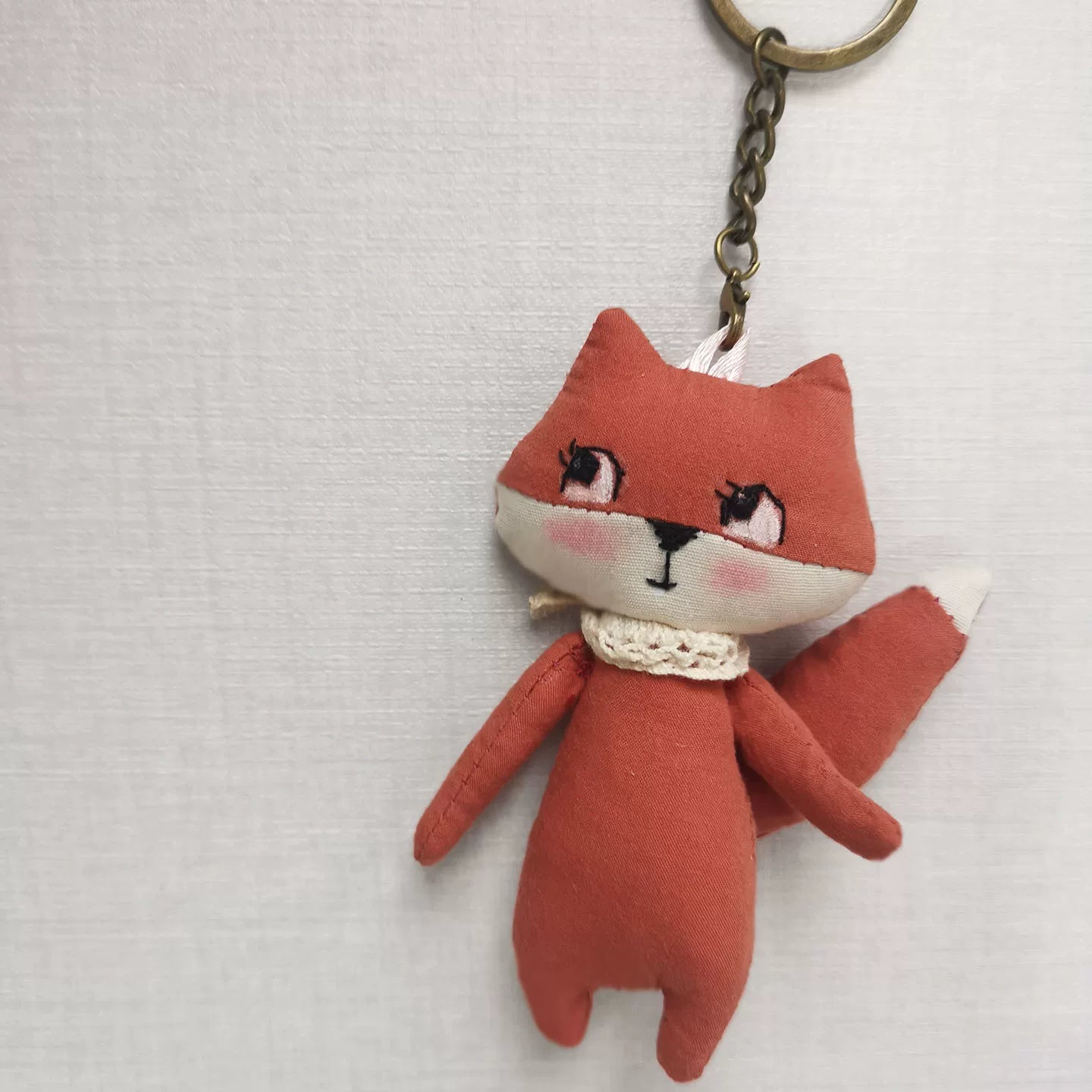 Handcrafted Little Prince and Fox Fabric Bag Charm | Artisan Design
