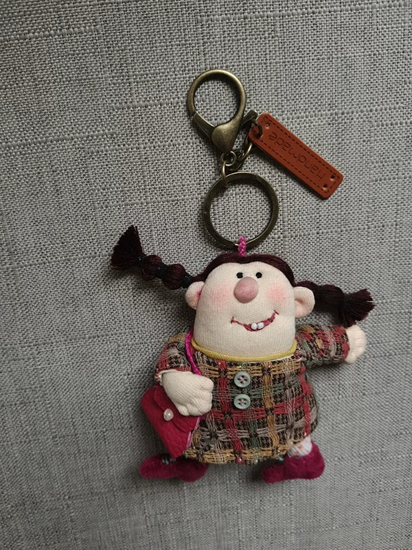 Handmade Office Worker Expression Series Bag Charm & Key Holder