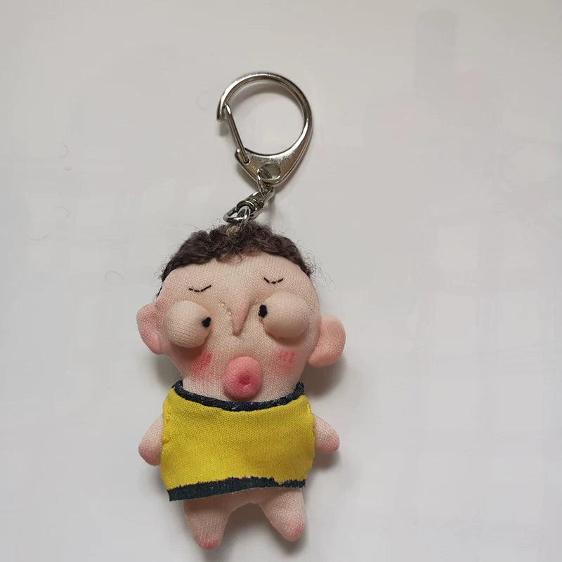 Handmade Artisan Humanoid Fabric Doll Bag Charm & Key Holder