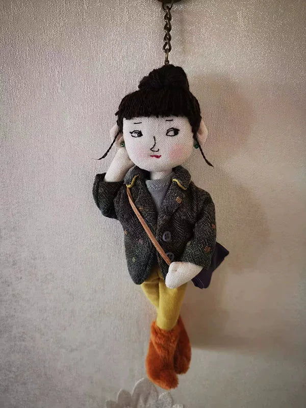 Handmade Street Snap Expression Fabric Bag Charm | Original Artisan