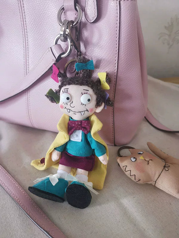 Handmade Little Witch Fabric Doll Bag Charm | Original Artisan Design